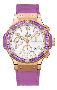 Hublot Big Bang 41mm Steel Tutti Frutti Purple RG (SS-Amethysts / White / Strap) 341.PV.2010.LR.1905