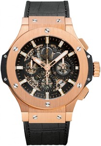 Hublot Big Bang Aero Bang Gold (RG / Black / Rubber-Alligator Strap) 311.PX.1180.GR