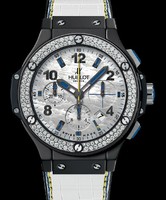Hublot Big Bang AmFAR Diamonds (Ceramic-Steel-Diamonds / MOP / Rubber-Alligator Strap) 341.CI.6019.LR.114.AMF12