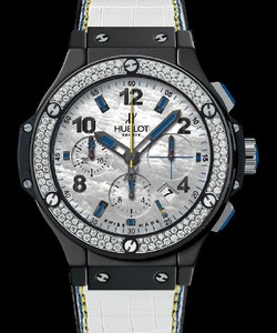 Hublot Big Bang AmFAR Diamonds (Ceramic-Steel-Diamonds / MOP / Rubber-Alligator Strap) 341.CI.6019.LR.114.AMF12