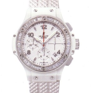Hublot Big Bang Aspen (White Ceramic-Baguettes / White / Rubber) 341.CW.230.RW.194