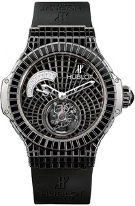 Hublot Big Bang Black Caviar (WG-Black Baguettes / Baguettes / Black Rubber Strap) 302.WX.9104.RX.9900