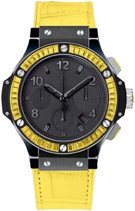 Hublot Big Bang Black Tutti Frutti Black lemon (Black ceramic-Yellow Sapphires/White/leather Strap) 341.CY.1110.LR.1911