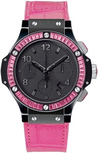 Hublot Big Bang Black Tutti Frutti Black Rose (Black ceramic- Pink Sapphire /White/leather strap) 341.CP.1110.LR.1933
