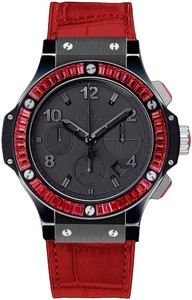 Hublot Big Bang Black Tutti Frutti Red (Ceramic-Spinelle / Black / Rubber-Alligator Strap) 341.CR.1110.LR.1913