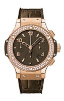 Hublot Big Bang Brown Diamonds Gold Tutti Frutti (RG-Diamonds / Brown / Alligator Rubber Strap) 341.PC.5490.LR.1104