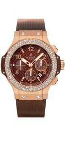 Hublot Big Bang Cappuccino (RG-114 Diamonds / Brown Carbon / Rubber) 301.PC.1007.RX.114