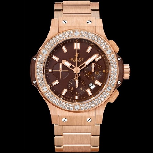 Hublot Big Bang Cappuchino Gold (RG-Diamonds / Brown / Rose Gold Bracelet) 301.PC.3180.PC.1104