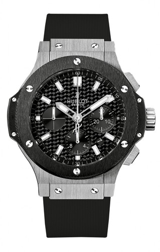 Hublot Big Bang Chronograph (SS-Ceramic / Black / Rubber) 301.SM.1770.RX