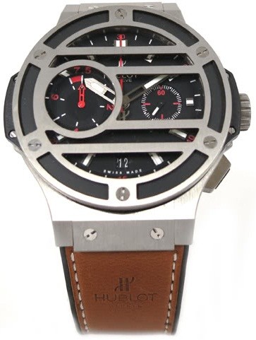Hublot Big Bang Chukker Bang Titanium Ceramic 44mm (Titanium-Ceramic / Mat Black / Rubber-Veal Leather Strap) 317.NM.1137.VR