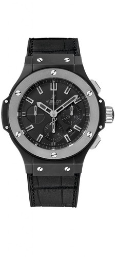 Hublot Big Bang Evolution Ice Bang (Black ceramic-Tungsten/Black Carbon/Leather Strap) 301.CK.1140.RX