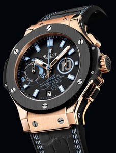 Hublot Big Bang Gold Ceramic Maradona 2 (RG-Ceramic / Black / Black Alligator-Rubber Strap) 318.PM.1190.GR.DM10