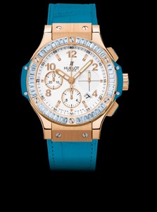 Hublot Big Bang Gold Tutti Frutti Blue (RG-Topaz / White / Rubber-Alligator Strap) 341.PL.2010.LR.1907