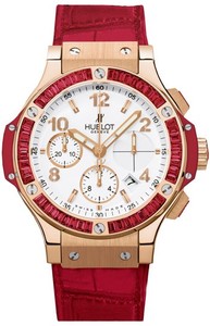 Hublot Big Bang Gold Tutti Frutti Red (RG-Spinelle / White / Rubber-Alligator Strap) 341.PR.2010.LR.1913
