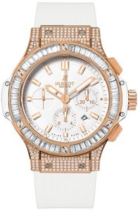 Hublot Big Bang Gold White Jewellery (RG-Baguettes / White / White Rubber Strap) 301.PE.2180.RW.0904