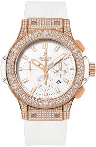 Hublot Big Bang Gold White Pave (RG-Diamonds / White/ White Rubber Strap) 301.PE.2180.RW.1704