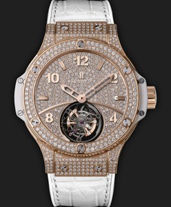 Hublot Big Bang Gold White Tourbillon Full Pave 345.PE.9010.LR.1704