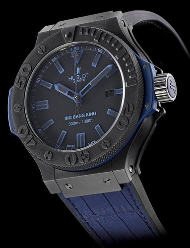 Hublot Big Bang King All Black Blue (Black ceramic /Black ceramic/Blue leather strap) 322.CI.1190.GR.ABB09