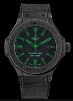 Hublot Big Bang King All Black Green (Ceramic / Black-Green / Alligator Gummy Rubber Strap) 322.CL.1190.GR.ABG11