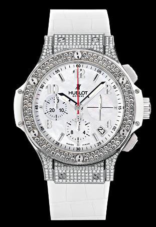 Hublot Big Bang Madre Perla (SS-Diamond Case / White MOP / Leather) 341.SE.231.LS.174