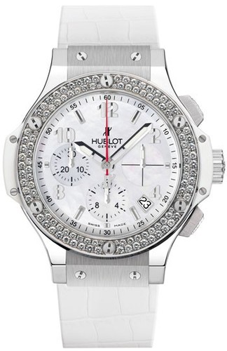 Hublot Big Bang Madre Perla (SS-Diamonds / White MOP / Leather) 341.SE.231.LS.114