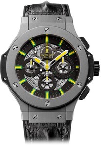 Hublot Big Bang Niemeyer 44mm (Tantalum / Black Skeleton-Green-Yellow / Rubber-Hornback Crocodile Strap) 311.AI.1149.HR.NIE11