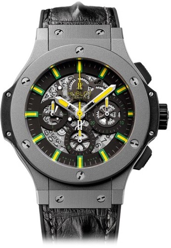 Hublot Big Bang Niemeyer 44mm (Tantalum / Black Skeleton-Green-Yellow / Rubber-Hornback Crocodile Strap) 311.AI.1149.HR.NIE11