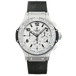Hublot Big Bang Platinum Mat (Platinum-Baguettes / Grey / Rubber) 301.TI.450.RX.194