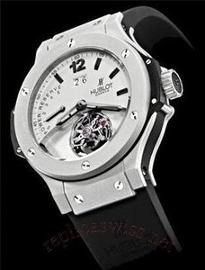 Hublot Big Bang Platinum Mat Tourbillon (Platinum / Grey / Rubber) 302.TI.450.RX