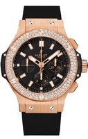 Hublot Big Bang Red Gold Jewellery(RG-Baguette / Black / Black Rubber Strap) 301.PX.1180.RX.0904