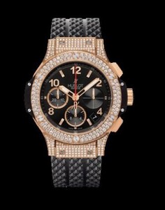 Hublot Big Bang (RG-Diamond Case / Black / Rubber) 341.PX.130.RX.174