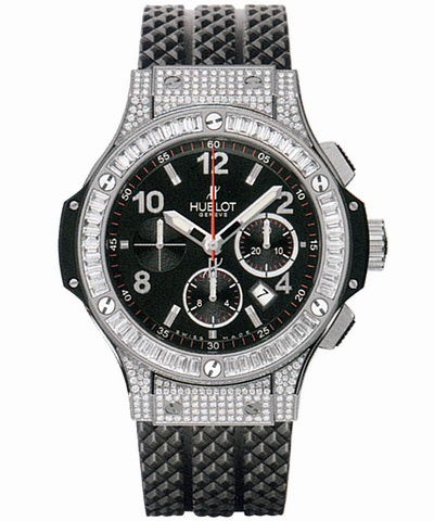 Hublot Big Bang (SS-Diamond Case / Black / Rubber) 301.SW.130.RX.094
