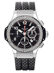 Hublot Big Bang (SS-Diamonds / Black / Rubber) 301.SX.130.RX.114