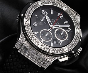 Hublot Big Bang (SS-Full Diamonds / Black / Rubber) 301.SX.130.RX.174