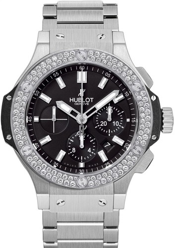 Hublot Big Bang Steel Diamonds (SS-Diamonds / Black / SS Bracelet) 301.SX.1170.SX.1104