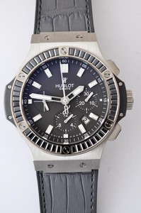 Hublot Big Bang Steel Earl Gray Hematite (SS-Hematite Baguette / Tantalum / Grey Rubber and Gummy Alligator Strap) 301.ST.5020.GR.1912