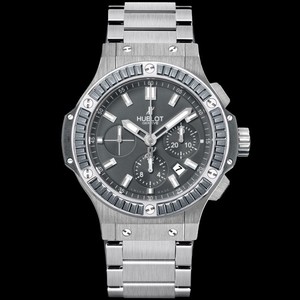 Hublot Big Bang Steel Earl Gray Hematite (SS-Hematite Baguette / Tantalum / Stainless Steel Bracelet) 301.ST.5020.ST.1912