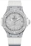 Hublot Big Bang Steel White Full Pave (SS-Pave Diamonds / White-Diamonds / White Rubber Strap) 361.SE.9010.RW.1704