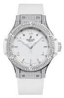 Hublot Big Bang Steel White Pave (SS-Pave Diamonds / White / White Rubber Strap) 361.SE.2010.RW.1704