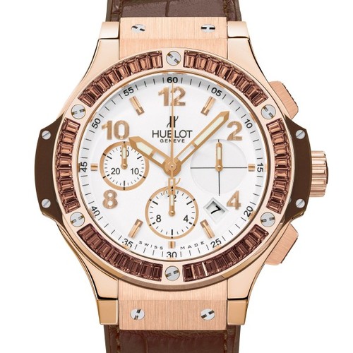Hublot Big Bang Tutti Frutti Hazelnut (RG-Chocolate Gamet/White/leather strap) 341.PC.2010.LR.1903