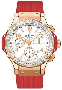 Hublot Big Bang Valentine's Day (RG-Baguettes / White / Rubber) 341.PR.2010.RR.1904