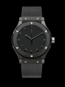 Hublot Classic Fusion All Black (Black Ceramic/Black/Rubber strap) 542.CM.1110.RX