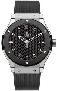Hublot Classic Fusion Automatic Zirconium (Zirconium / Black / Rubber Strap) 542.ZM.1770.RX