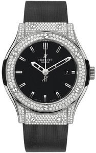 Hublot Classic Fusion Automatic Zirconium (Zirconium Diamonds / Black / Rubber Strap) 542.ZX.1170.RX.1704