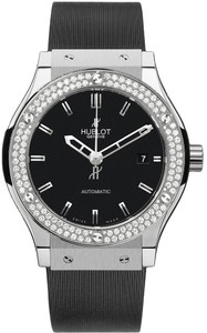 Hublot Classic Fusion Diamonds (Zirconium-Diamonds /Black / Black Rubber Strap) 511.ZX.1170.RX.1104