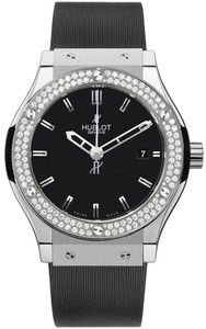 Hublot Classic Fusion Diamonds (Zirconium-Diamonds /Black / Black Rubber Strap) 542.ZX.1170.RX.1104