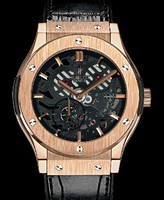 Hublot Classic Fusion Extra-Thin Skeleton King Gold (King Gold / Skeleton / Rubber-Alligator Strap) 515.OX.0180.LR