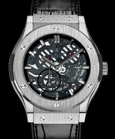 Hublot Classic Fusion Extra-Thin Skeleton Titanium (Titanium / Skeleton / Rubber-Alligator Strap) 515.NX.0170.LR