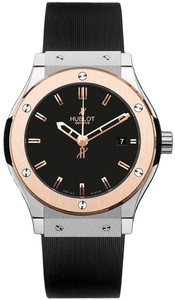 Hublot Classic Fusion Gold & Zirconium Quartz (RG-Zirconium / Black / Rubber Strap) 561.ZP.1180.RX