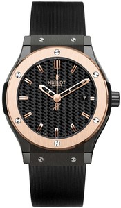 Hublot Classic Fusion Quartz Gold Ceramic (RG-Ceramic / Black / Rubber Strap) 561.CP.1780.RX